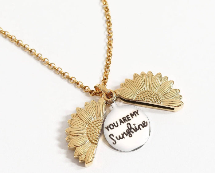 Sunflower Locket Necklace