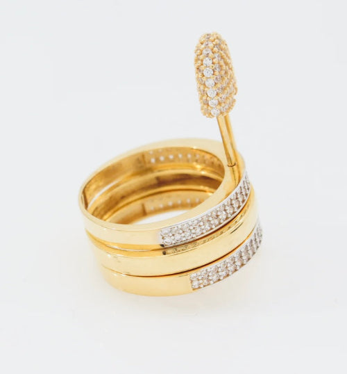 Gold Safety Pin Ring