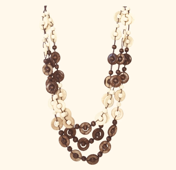 Three Layer Wood Necklace