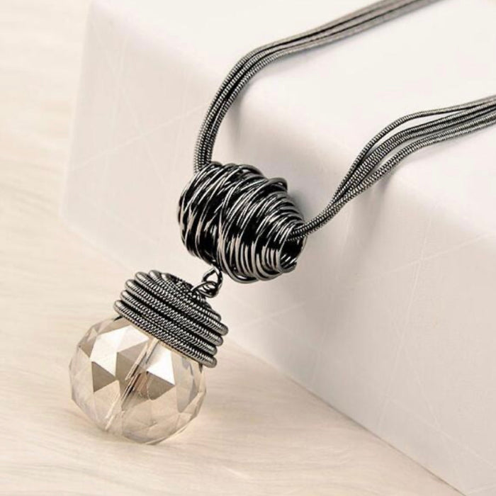 Crystal Drop Pendant Necklace