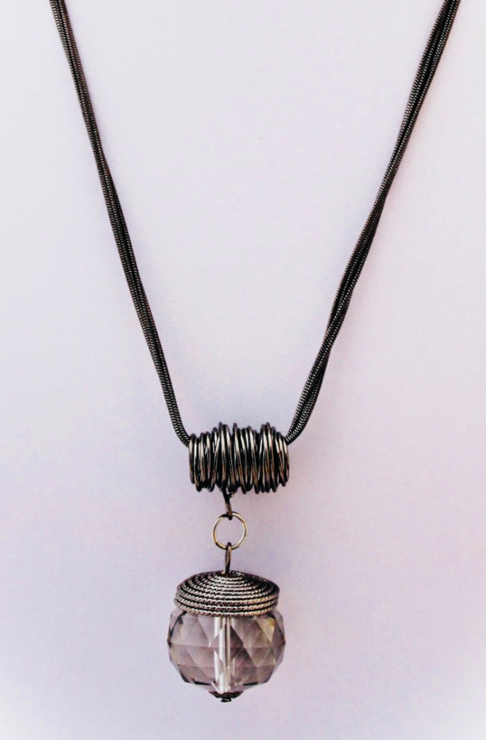 Crystal Drop Pendant Necklace
