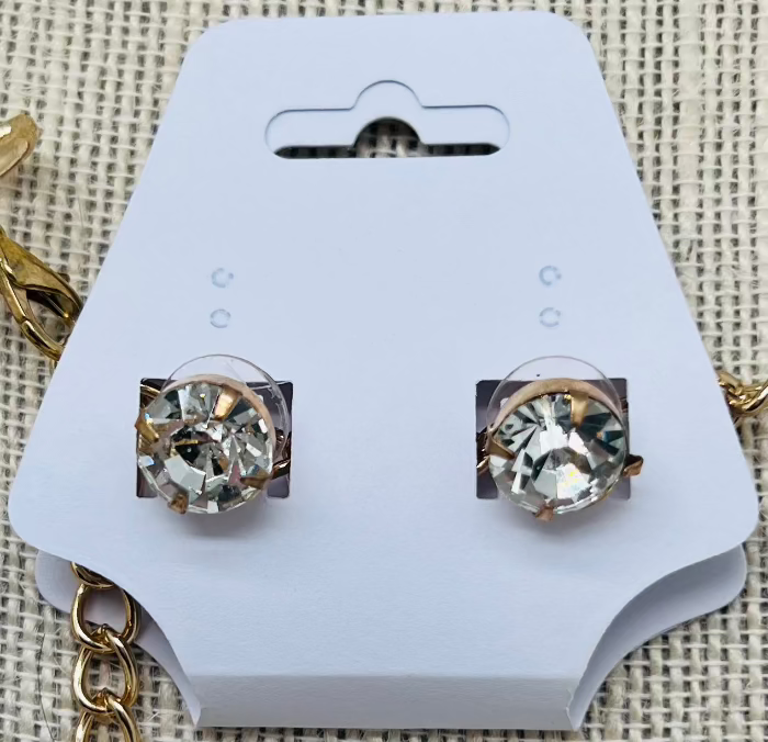 Wire Choker Pendant Necklace Set
