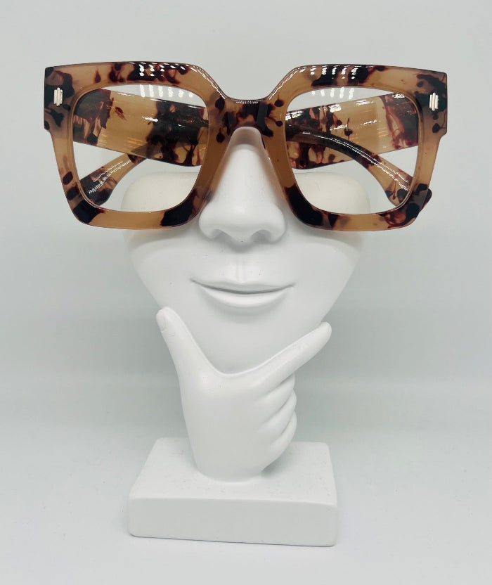 Brown Oversized Frame Glasses
