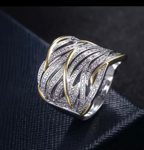 Two Tone Layers Ring