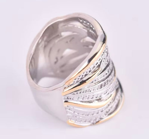 Two Tone Layers Ring