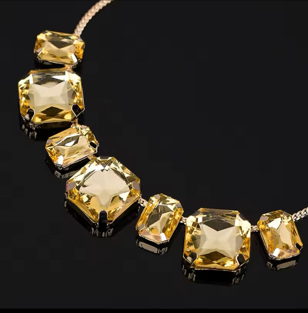 Large Crystal Pendant Necklace