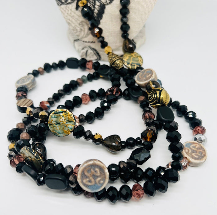 Long Black Style Necklace
