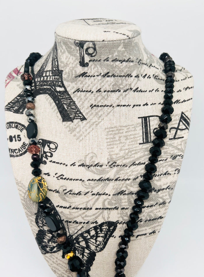 Long Black Style Necklace
