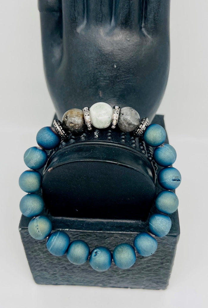 Blue Metallic & Grey Labradorite