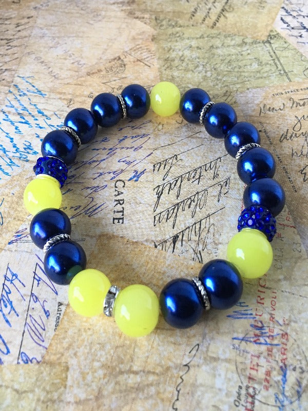 YELLOW BLUE BRACELET