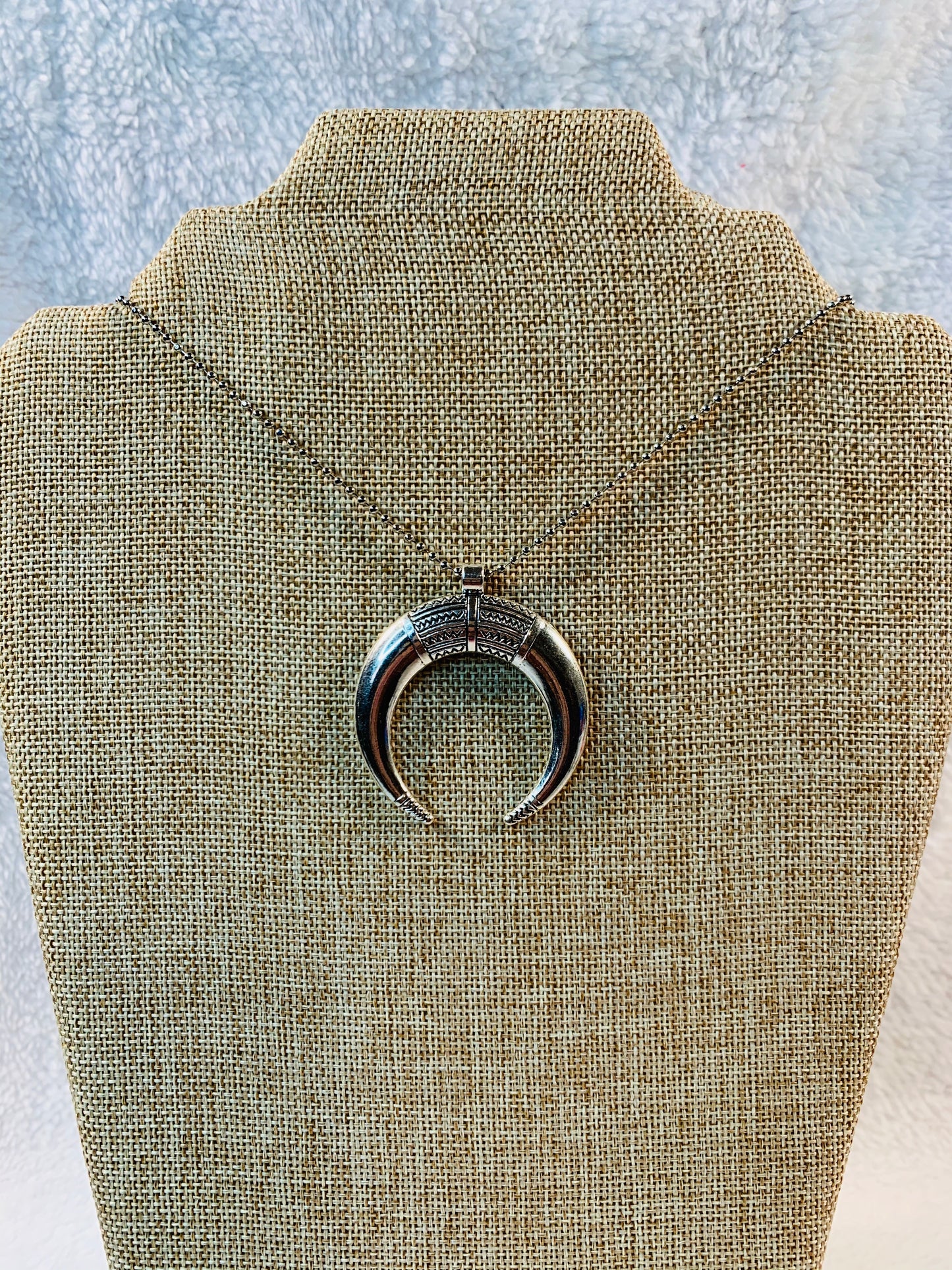 Silver Half Moon Necklace