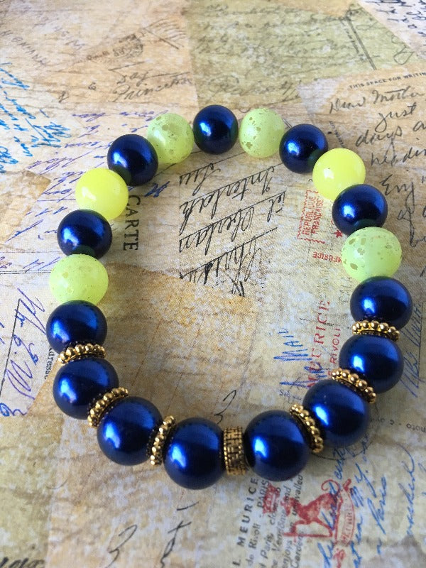 BLUE MIX YELLOW BRACELET