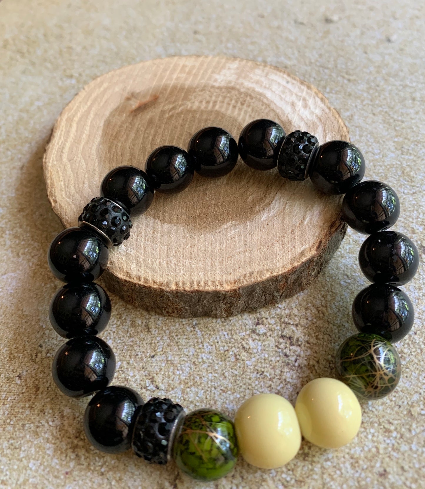 Wheat Green Stretch Bracelet