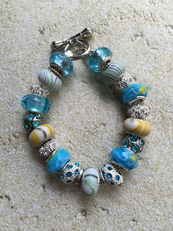 Baby Blue European Bracelet