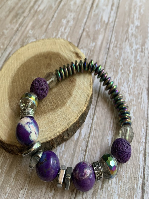 Purple Flat Stretch Bracelet
