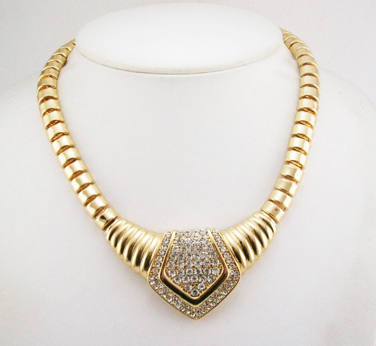Rhinestone Pave Necklace Set