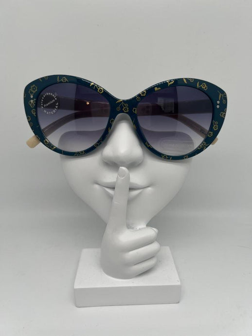 Teal Pattern Sunglasses