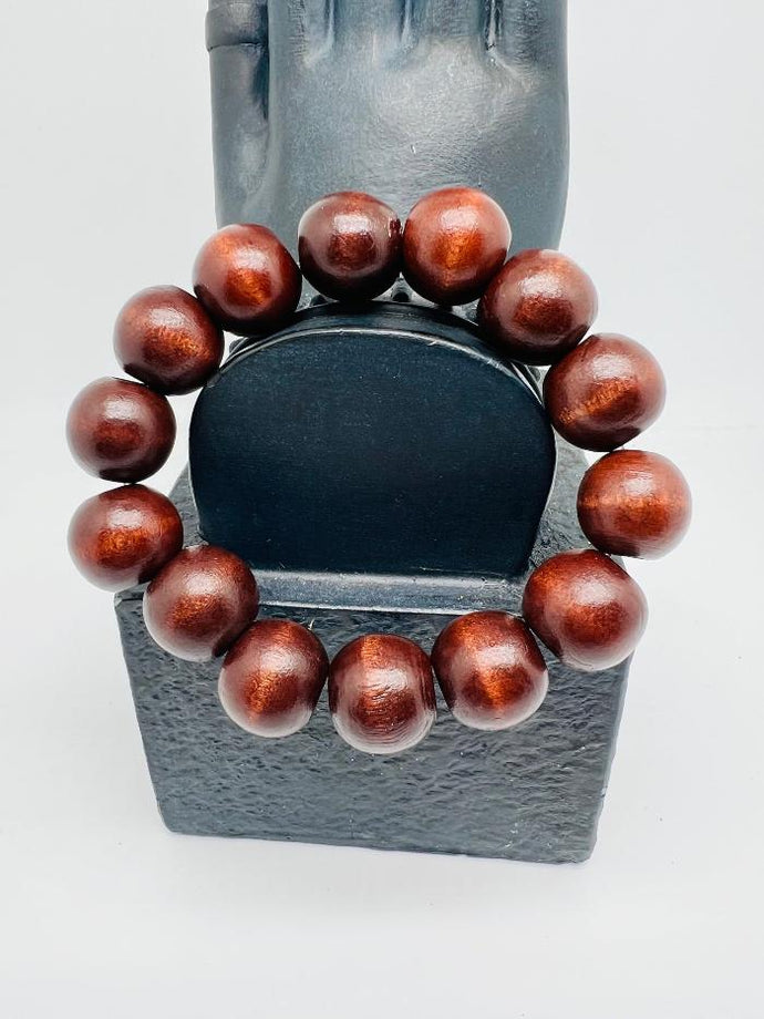 Chunky Brown Wooden Bracelet