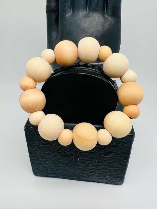 Chunky Ivory Wooden Bracelet