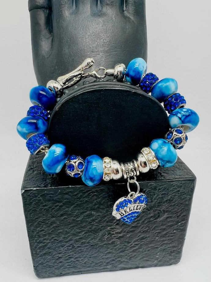 Believe Blue Bracelet