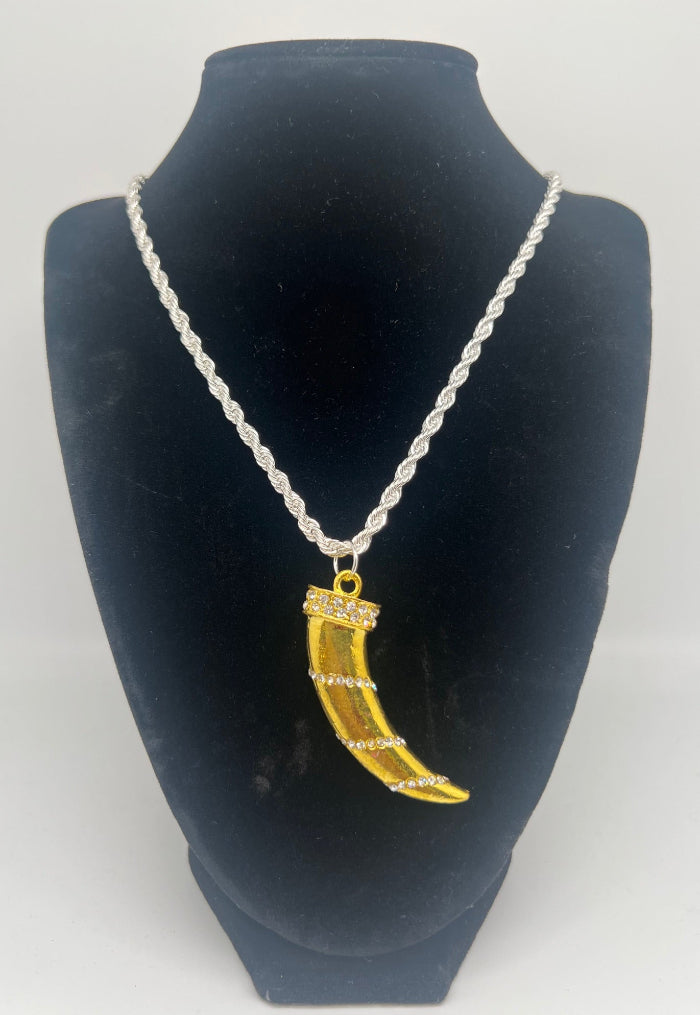 Gold Tooth w/ Sterling Silver Chain