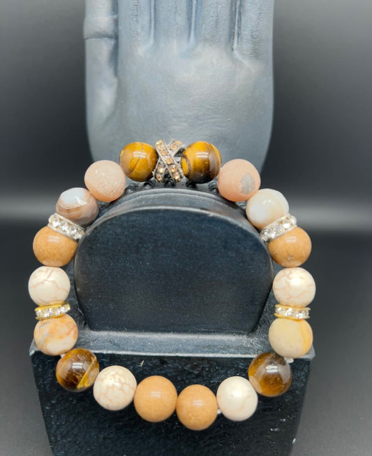 Tigers Eye & Drury Rhinestone