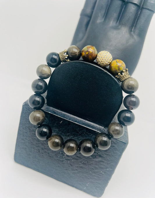 Obsidian Rhinestone w/Crowns