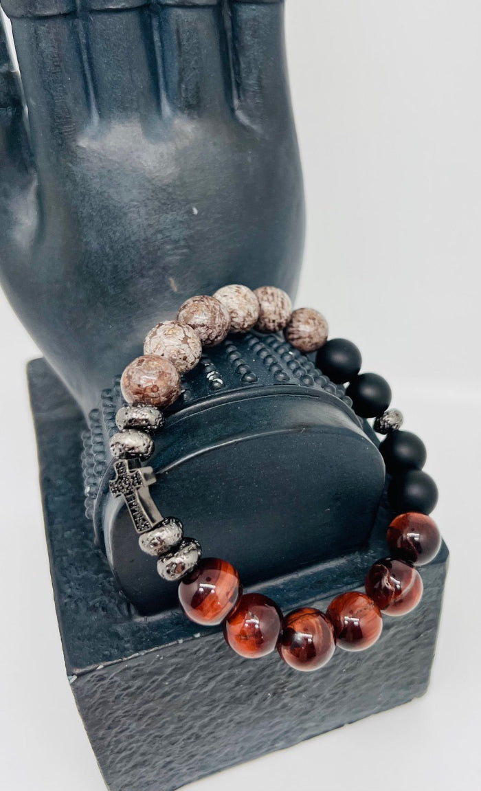Cross w/ Red Tigers Eye