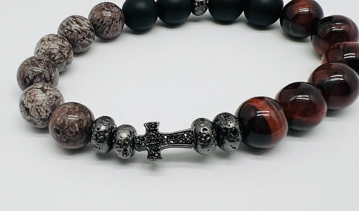 Cross w/ Red Tigers Eye
