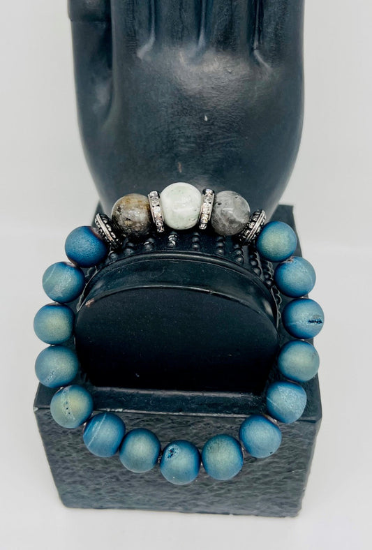 Blue Metallic & Grey Labradorite