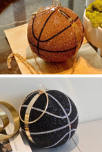 Load image into Gallery viewer, Rhinestone Clutch Basketball Bling Bag