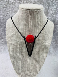 “V” Shape Ball Pendant Necklace