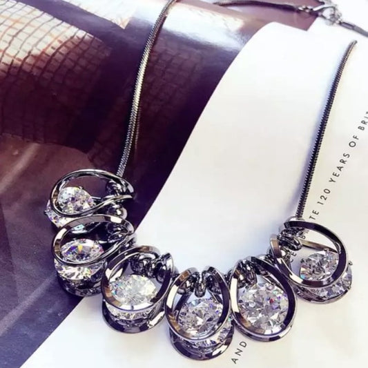 Collar Bone Crystal Necklace