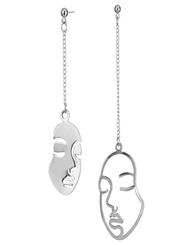 Dangling Face Earrings