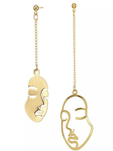 Dangling Face Earrings