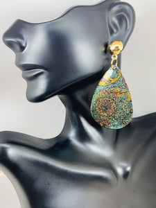 Metallic Teardrop Earrings