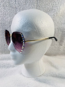 Rhinestone Rimless Sunglasses