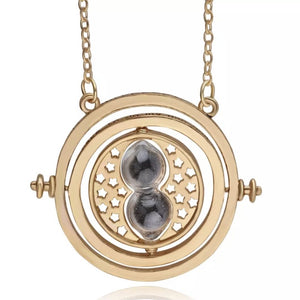 Rotating Hourglass Pendant Necklace