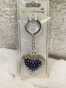 Heart Rhinestone Keyrings