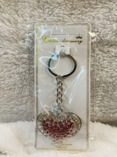 Load image into Gallery viewer, Heart Rhinestone Keyrings