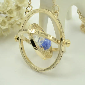 Rotating Hourglass Pendant Necklace