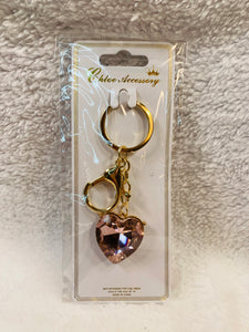 Small Heart Rhinestone Keyrings