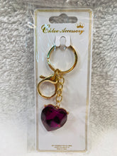 Load image into Gallery viewer, Small Heart Rhinestone Keyrings