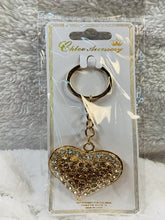 Load image into Gallery viewer, Heart Rhinestone Keyrings