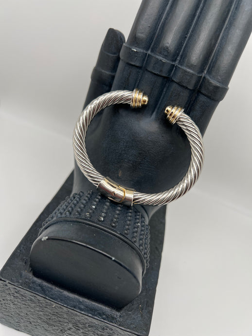 Silver Open Cable Bracelet