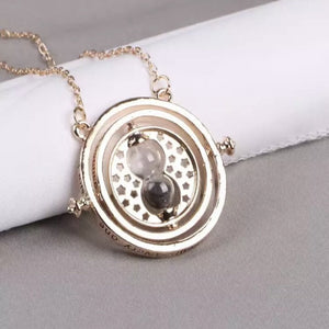 Rotating Hourglass Pendant Necklace