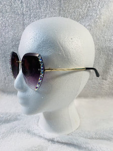 Rhinestone Rimless Sunglasses