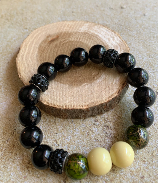 Wheat Green Stretch Bracelet