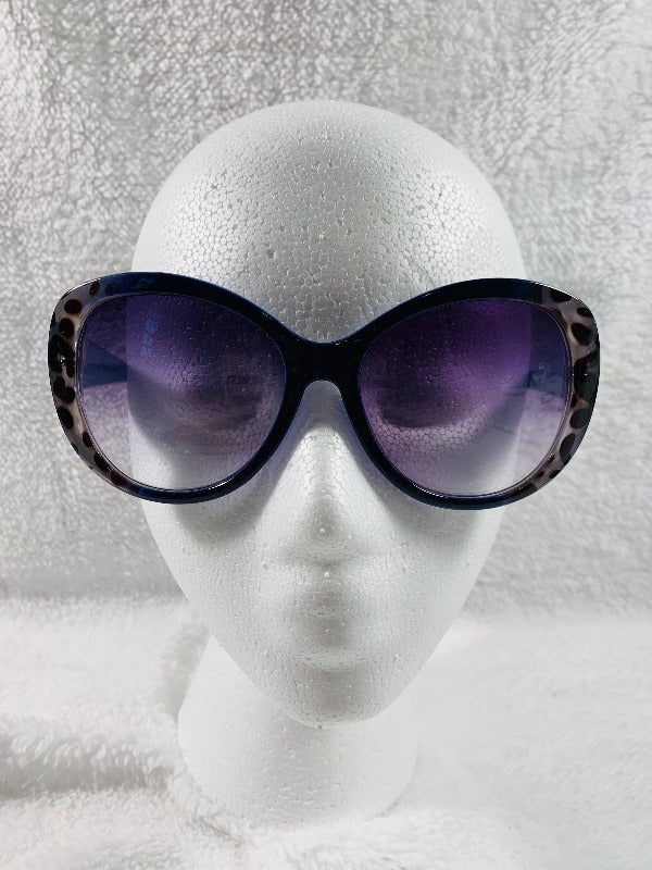 Black Clear Oval Sunglasses