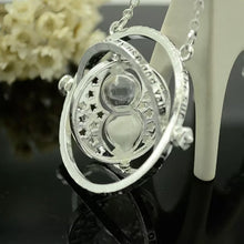 Load image into Gallery viewer, Rotating Hourglass Pendant Necklace